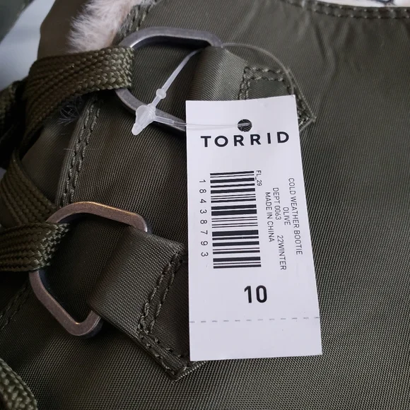 Torrid Olive Cold Weather Bootie Size 10 - Picture 8 of 9